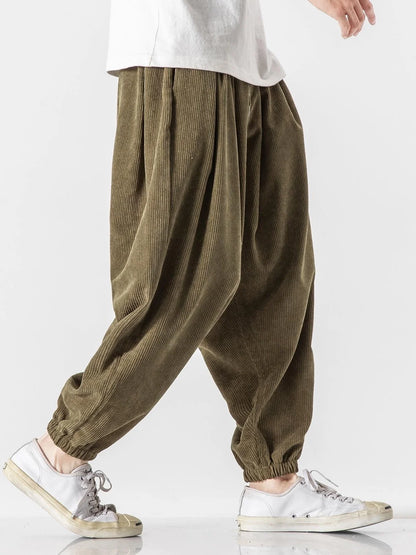 Carlsbad Corduroy Wide Harem Joggers