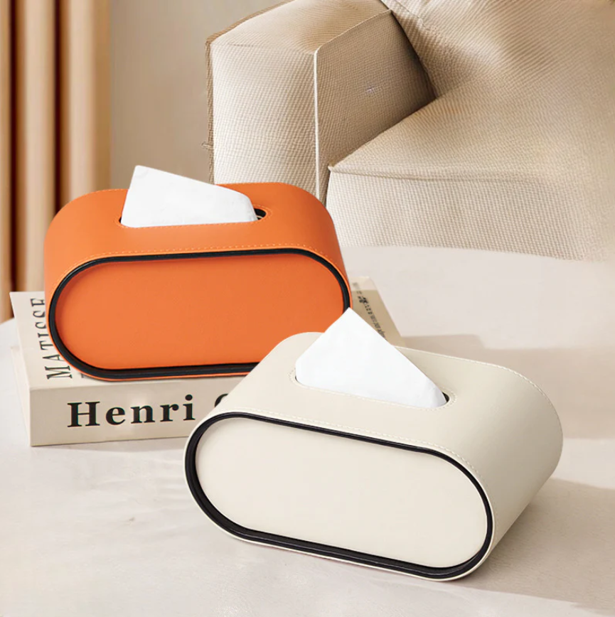 Winston Leather Tissue Box