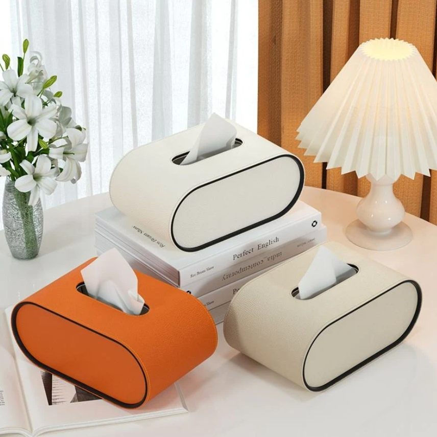 Winston Leather Tissue Box