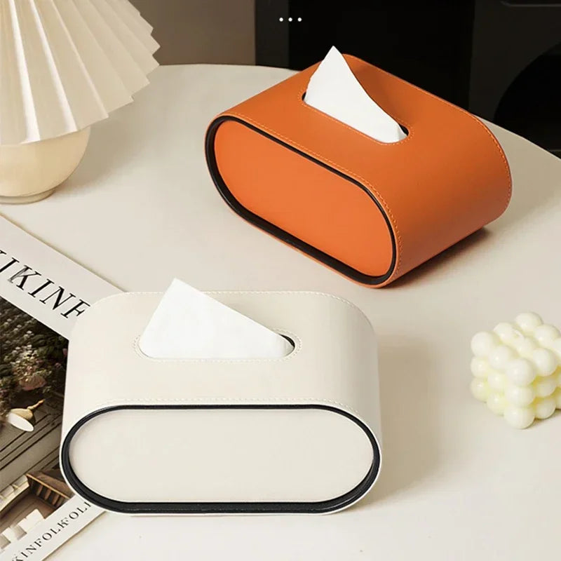 Winston Leather Tissue Box